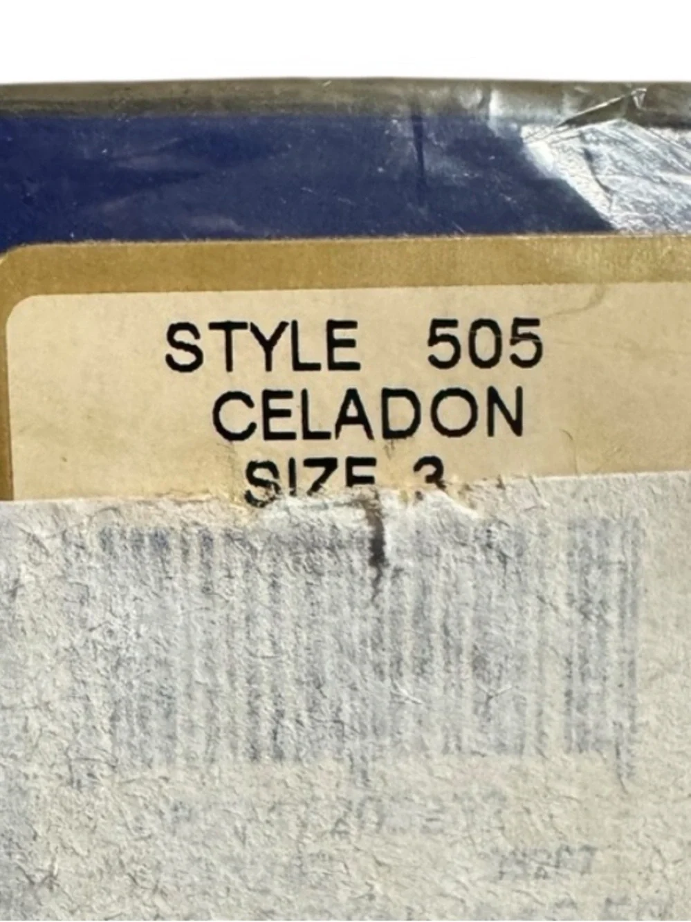 Vintage GIVENCHY Pantyhose Matte Sheer Celadon Style 505 Size 3 Control Top 1996